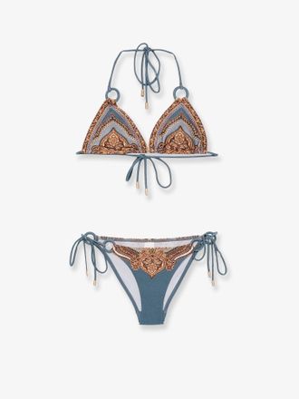 Zimmermann Bikini Mahon in nylon con stampa paisley - ZIMMERMANN - gender_Woman