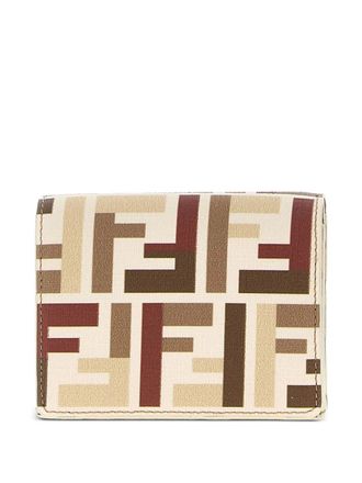 Fendi mini trifold wallet - Neutrals