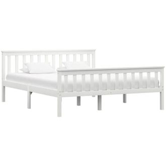 vidaXL Vidaxl - Estructura De Cama Sin Colch&oacute;n Madera De Pino Blanco 160x200 Cm