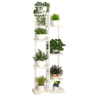 OEM Soporte Para Plantas, 5 Niveles, Estructura Met&aacute;lica, Lsa-7capas-blanco