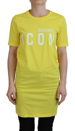 Dsquared2 Dsquared&sup2; CottonShiny Icon Renny Dress Crewneck Womens T-shirt (Pre-Owned)