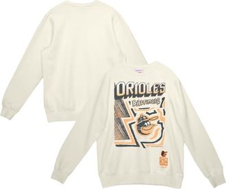 Mitchell & Ness Mens Mitchell & Ness Cream Baltimore Orioles Sidewalk Sketch Pullover Hoodie at Nordstrom, Size Xxx-Large
