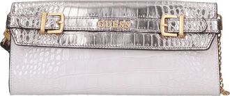 Guess Faux Leather Crossbody Bag - Dames - Schoudertassen - Grijs - ONE Size - Leer - Tassen