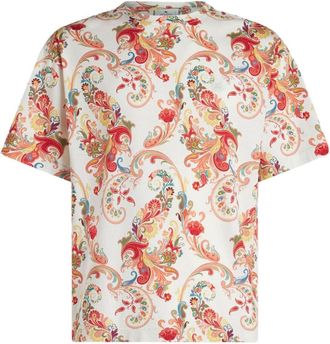 Etro paisley-print cotton T-shirt - men - Cotton - S - White