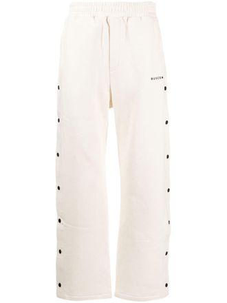 Buscemi button-embellished track pants - men - Cotton - S - White