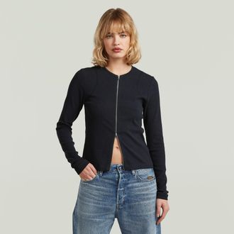 G-Star 2 Way Slim Rib T-Shirt - Donkerblauw - Dames
