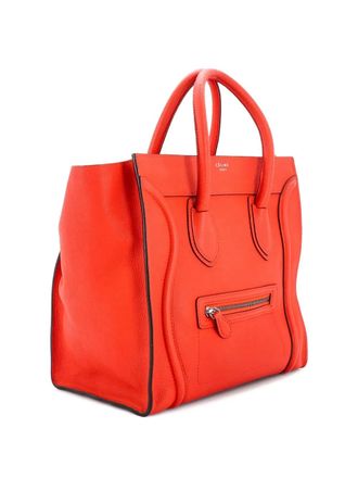 Celine Luggage Bag Grainy Leather Mini tote bag - women - Calf Leather/Leather - One Size - Orange