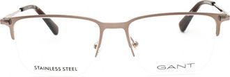 GANT GA50053 Metal Rectangular Eyeglasses - Brown