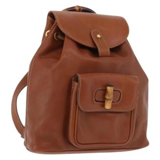 Gucci Zaino Vintage in Pelle Pre-owned - - Pre-owned - Donna - Marrone - ONE SIZE