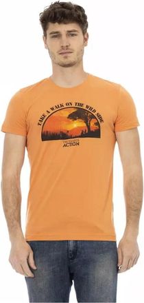 Trussardi Action T-Shirt - Heren - T-shirts - Oranje - 2XL - Katoen - Tops