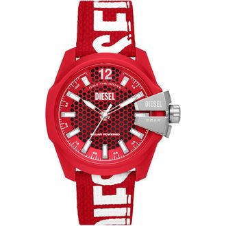 Diesel Baby Chief Mens Red Watch DZ4619 Fabric - One Size