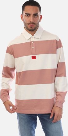 HUGO BOSS Mens Diragbi Long Sleeve Polo Shirt - Multi - Size: 38