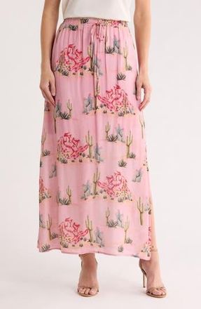 Daniel Rainn Cactus Rose Maxi Skirt in Terracotta at Nordstrom Rack, Size X-Small