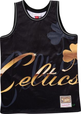 Mitchell & Ness x NBA Boston Celtics Big Face 4.0 Tank Black Gold TMTK1258-BCEYYPPPBLCK