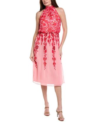 Adrianna Papell Pleated Chiffon Dress