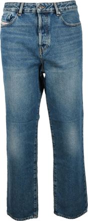Diesel Mens Dvintage Straight Leg Jeans Size 32 - Blue Cotton - Size 33 (Waist)