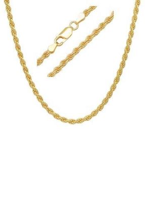 Queen Jewels Mens 14K Yellow Gold Rope Chain Necklace at Nordstrom Rack