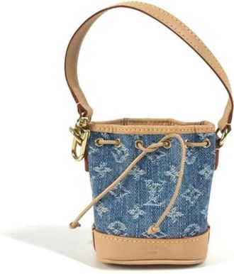 Louis Vuitton Pre-owned Mini Bags, female, Blue, Size: ONE SIZE Pre-owned Denim Key-Holder
