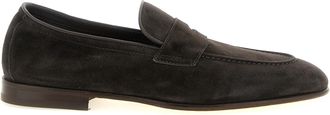 Brunello Cucinelli Brown Calfskin Slip-On Mens Loafers