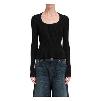 Alaia Dames, Tops, Zwart, Maat: XS Viscose