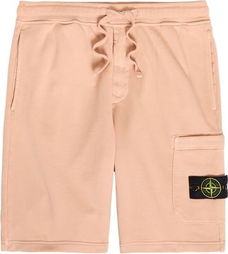 Stone Island Logo Cotton Shorts - Pink - XL