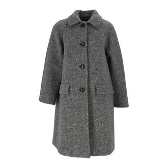 Max Mara Cappotto Latino - Dames - Mantels - Grijs - Maat: XS Wol