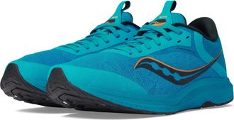 Saucony Mens Freedom 5 Road Running Shoe, Ocean/Black, 13