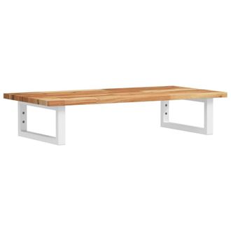 Berkfield Home Basin Shelf Wall Mounted Steel & Solid Wood Acacia in Brown