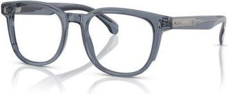 Moncler 50mm Square optical glasses in Blue at Nordstrom