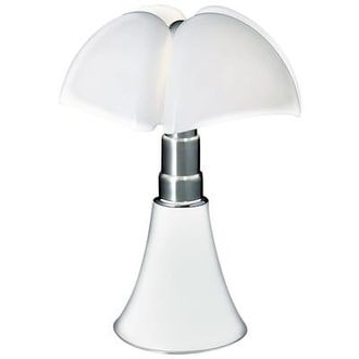 Martinelli Table lamp Pipistrello - White - Opal methacrylate - Designer Gae Aulenti