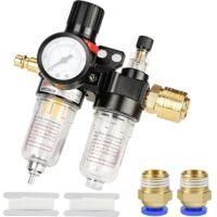OEM Reductor De Presi&oacute;n De Aire Comprimido De 1/4 De Pulgada Con Separador De Agua Y Aire Comprimido - Crezuo