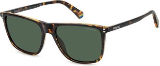 Polaroid Sunglasses, male, Brown, Size: 55 MM Havana Green Polarized Sunglasses
