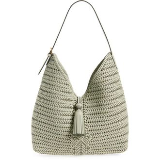 Anya Hindmarch Neeson Tassel Leather Hobo Bag in Iceberg at Nordstrom