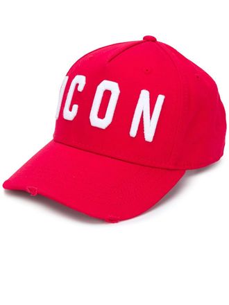 Dsquared2 Mens Icon Cap Red Cotton - One Size
