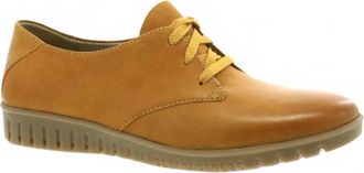 Dansko Womens Libbie Burnished Calf Shoe In Mustard