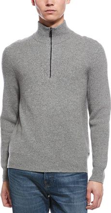 Bogner Rook Cashmere 1/4-Zip Mock Neck Sweater