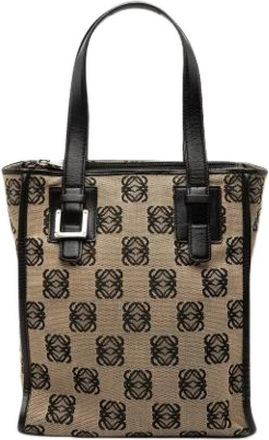 Loewe Pre-owned Tote Bag - Dames - Vintage Shopper - Beige - ONE Size - Leer - Vintage
