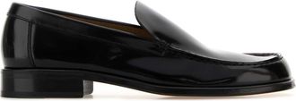 Christophe Lemaire Black Leather Loafers