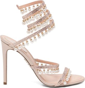 Rene Caovilla Sandali con tacco e cristalli 110mm - Rosa