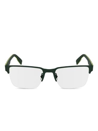 Lacoste half-rim frame glasses - Green