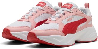 Puma Sneaker PUMA CASSIA 2.0, Damen, Gr. 37,5, puma wei&szlig;, candy apple, rosy outlook, Textil, unifarben, Schuhe Sneaker, mit Gummilaufsohle, leicht profilie