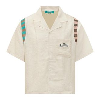 Barrow Viscose Shirt - Heren - Korte mouwen Overhemden - Beige - S - Overhemden