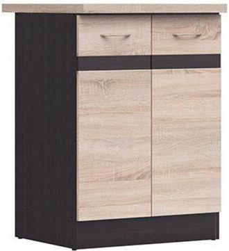 OEM Mueble Bajo De Cocina Junona 60 Cm - 2 Puertas - Encimera - Roble Sonoma