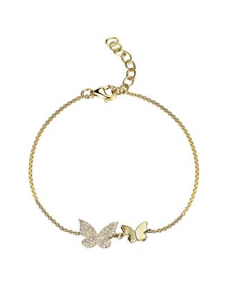 Sabrina Designs 14K 0.15 Ct. Tw. Butterfly Bracelet