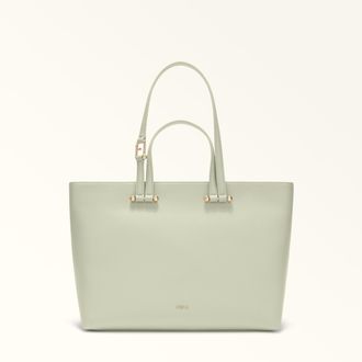 Furla Duetto Borsa Shopping L Light Salvia Pelle Di Vitello Granata Donna