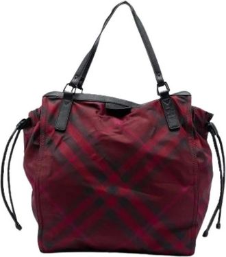 Burberry Pre-owned Tote Bags, female, Red, Size: ONE SIZE Pre-owned Buckleigh Tote Bag