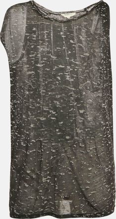 Isabel Marant Etoile Monochrome Patterned Jersey Sleeveless Top