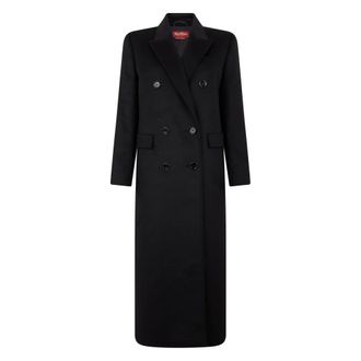 Max Mara Double-breasted Wool Coat - female - Max Mara Studio - Double-Breasted Coats - Black - XL - Coats