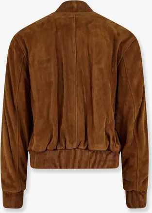 Ami Mens Jacket Suede Goatskin Brown