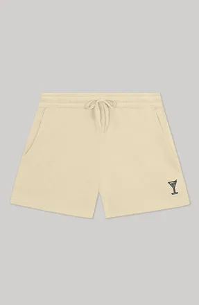 Dalix Womens Martini Midweight Washed Fleece Shorts in Bone at Nordstrom, Size Xx-Large
